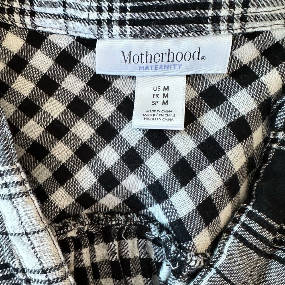 Motherhood Maternity Plaid Shirt - Picture 2 of 2
